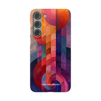 Purple Orange Abstract - Slim Samsung S23 Phone Case