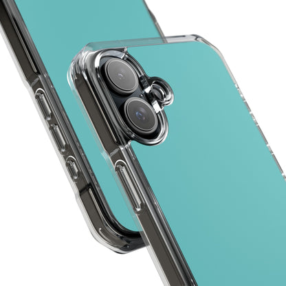 Turquoise Blue - Clear Impact iPhone 16 Phone Case