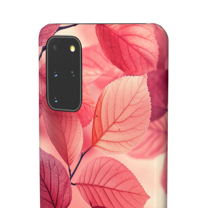 Elegant Pink Leaves Samsung S20 - Slim Phone Case