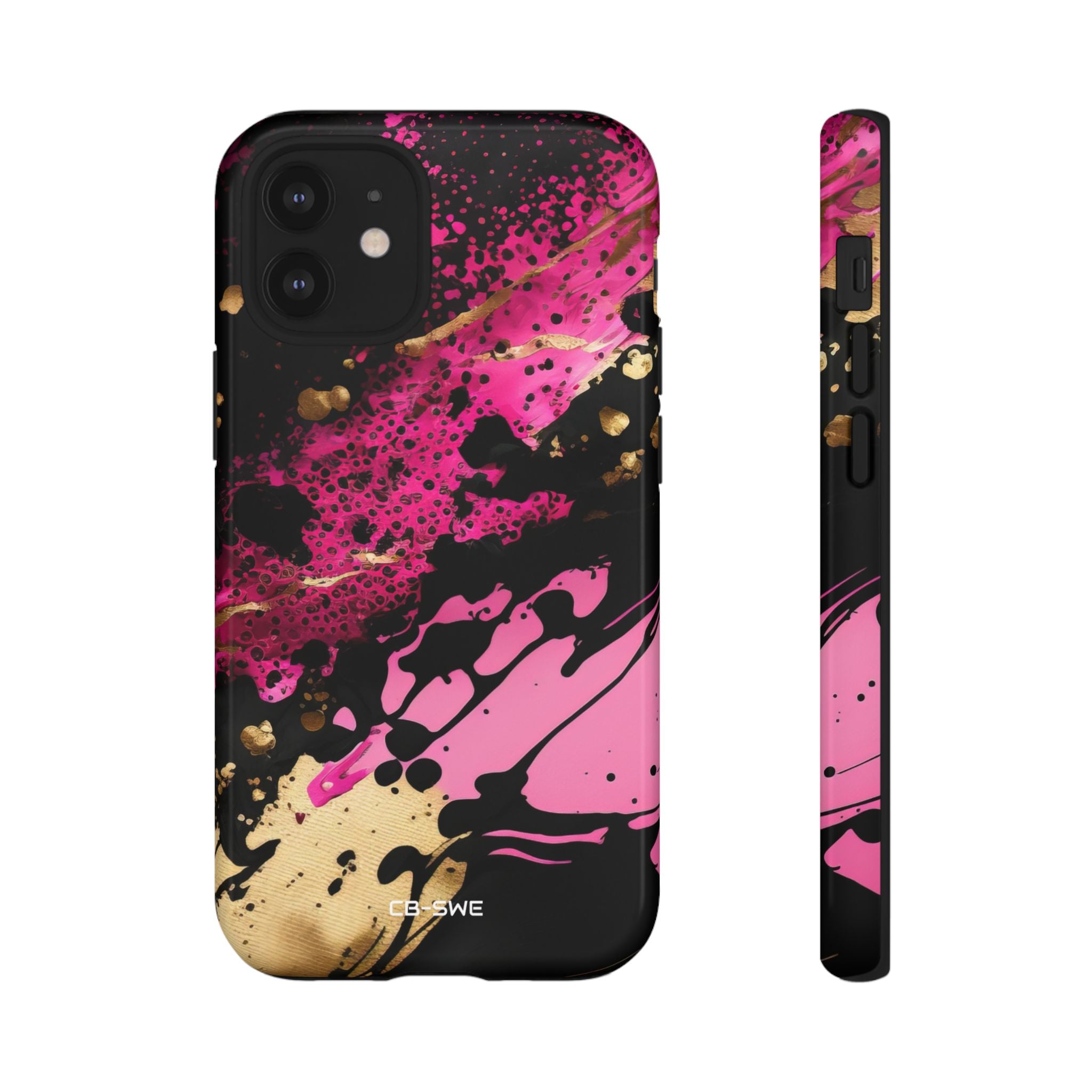 Dynamic Splatter Elegance - iPhone Case