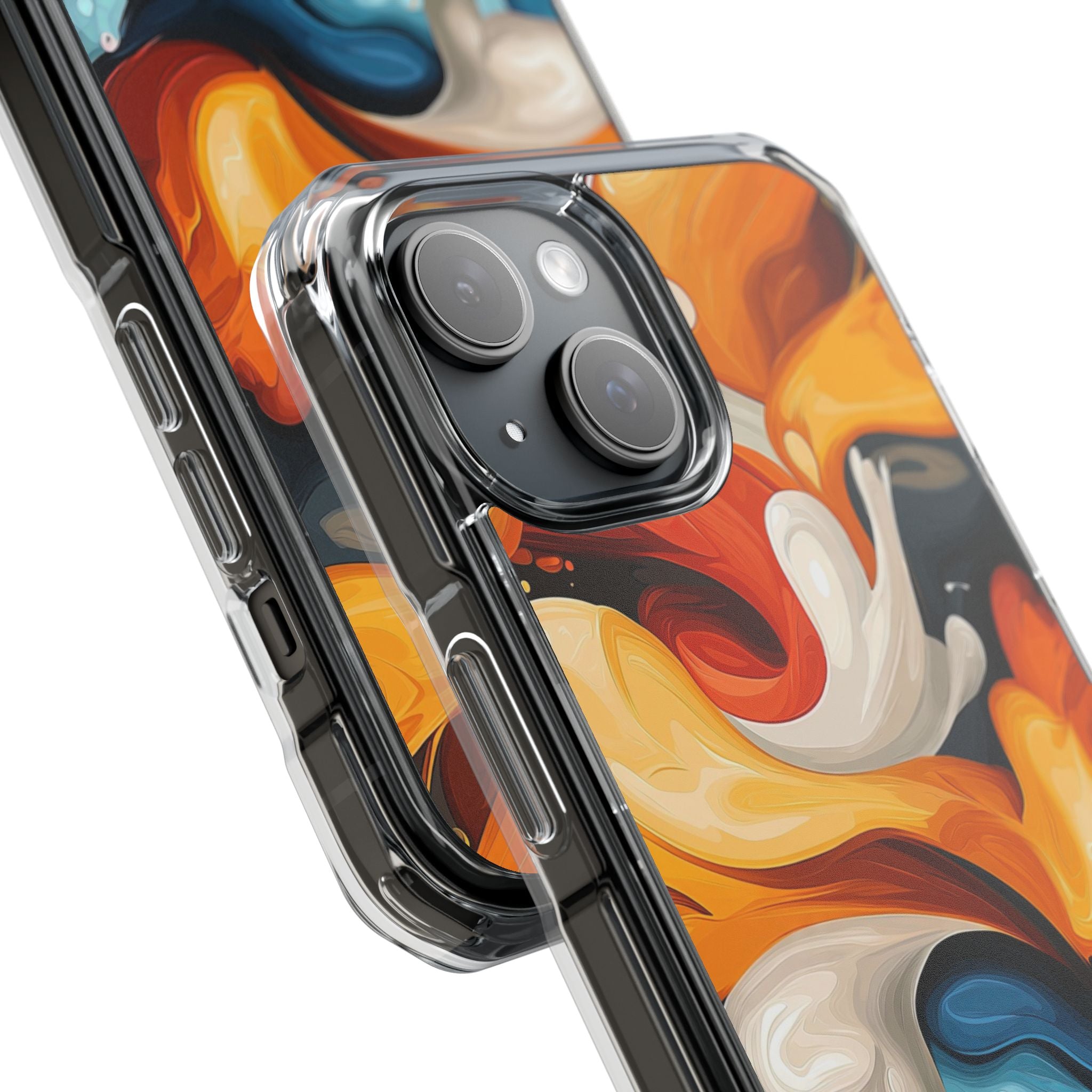 Flaming Swirls iPhone 15 Case - Impact