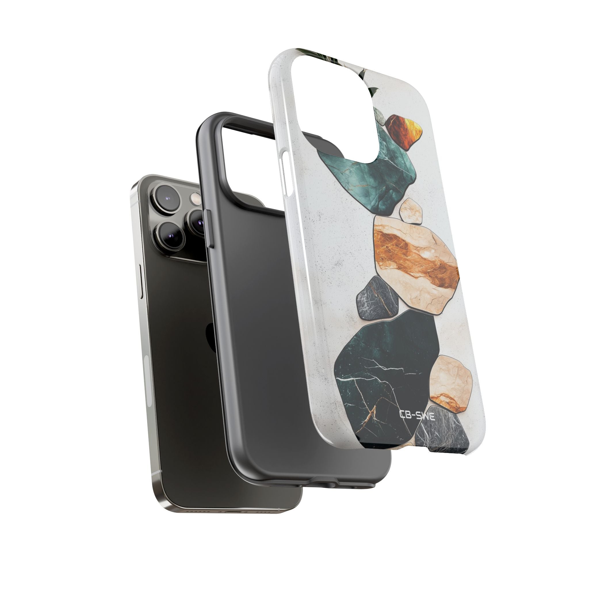 Stone Shapes Embrace - iPhone Case
