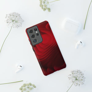 Red Center Waves - Protective Phone Case