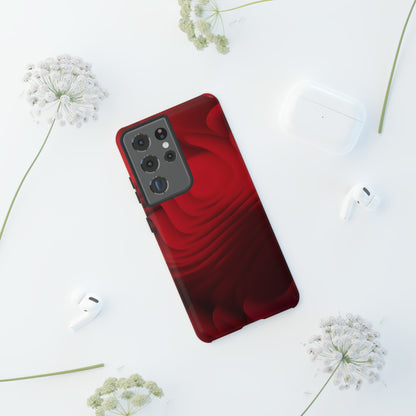 Red Center Waves - Protective Phone Case