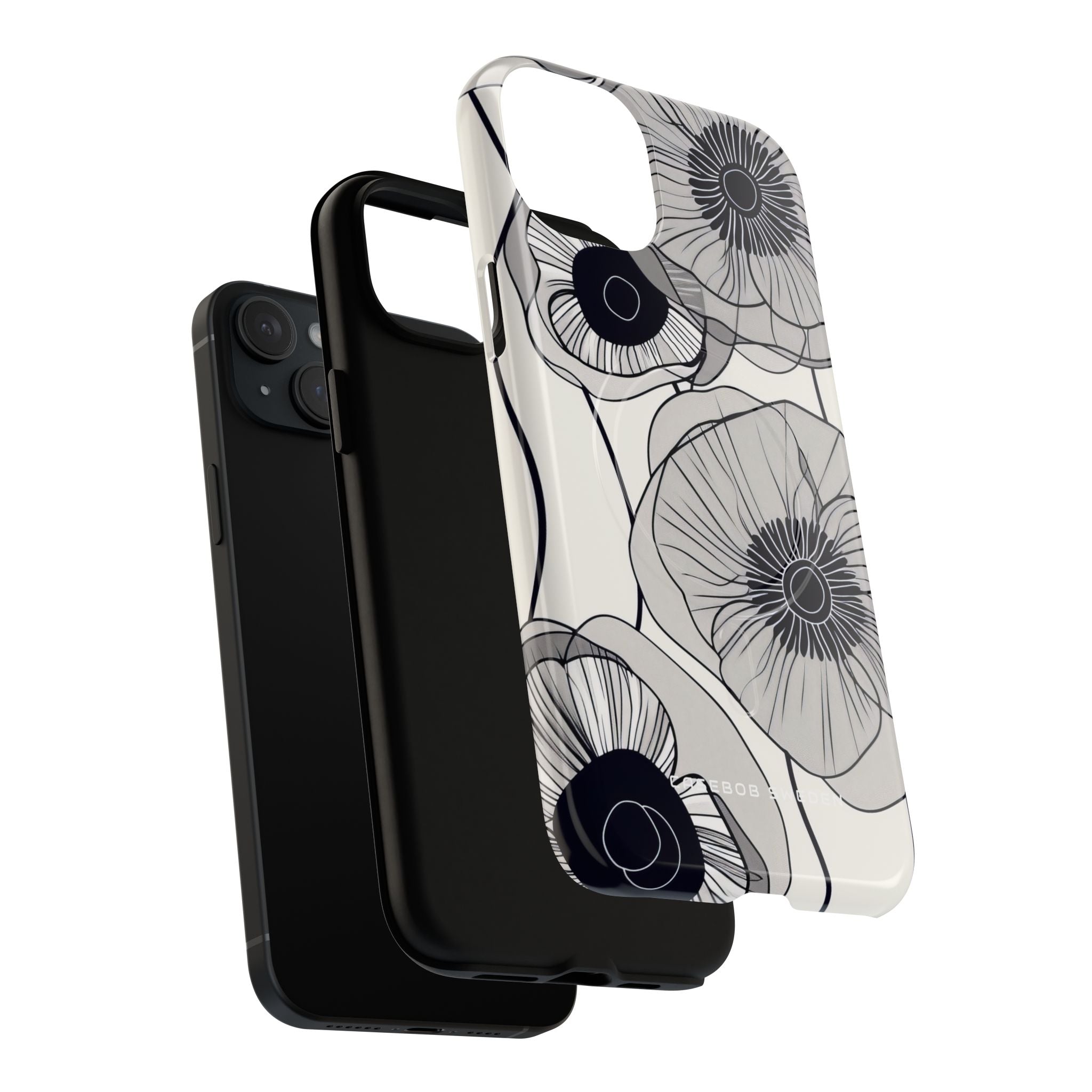 Modern Minimalist Flowers iPhone 15 | Tough+ Phone Case