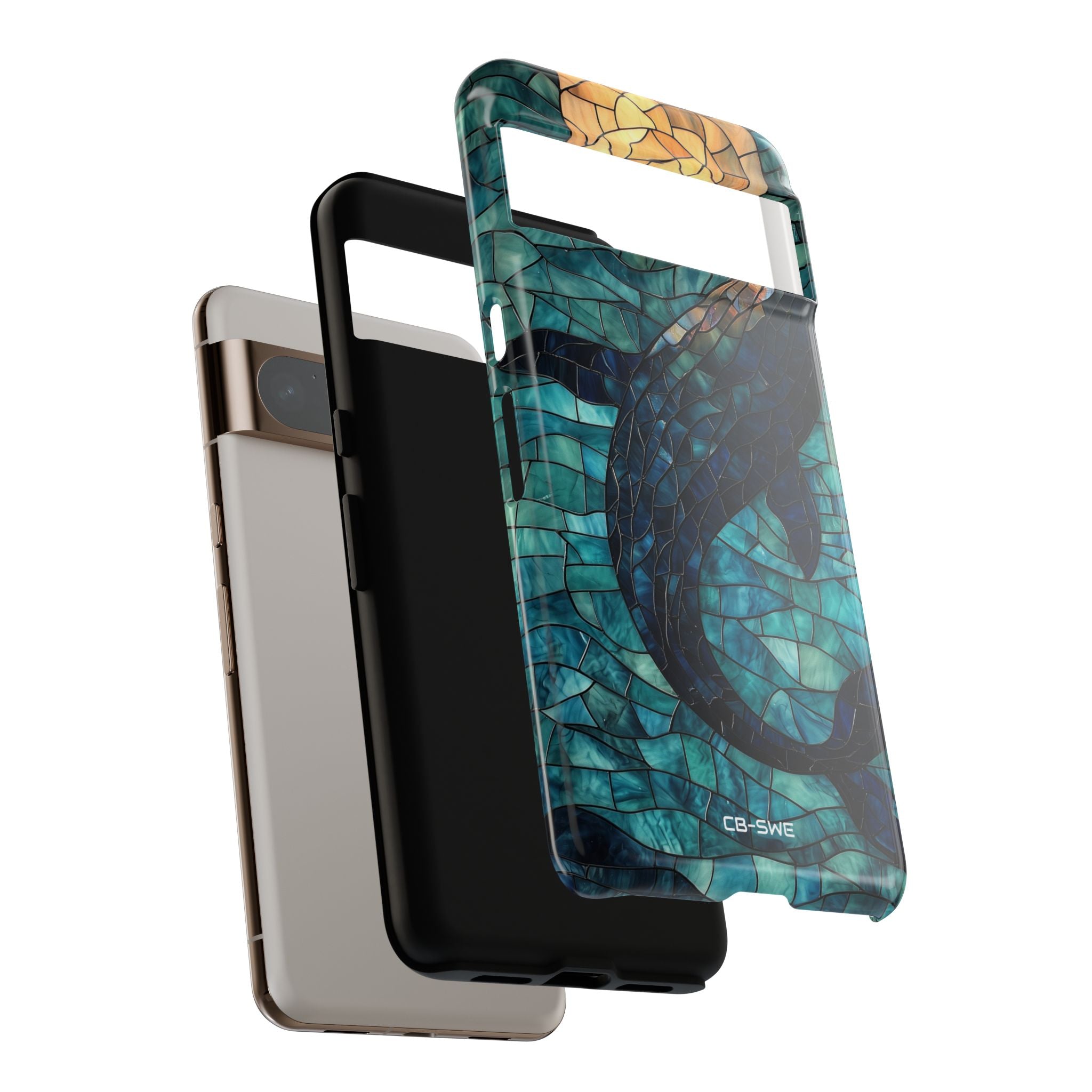 Whale Dives Upward - Google Pixel Case