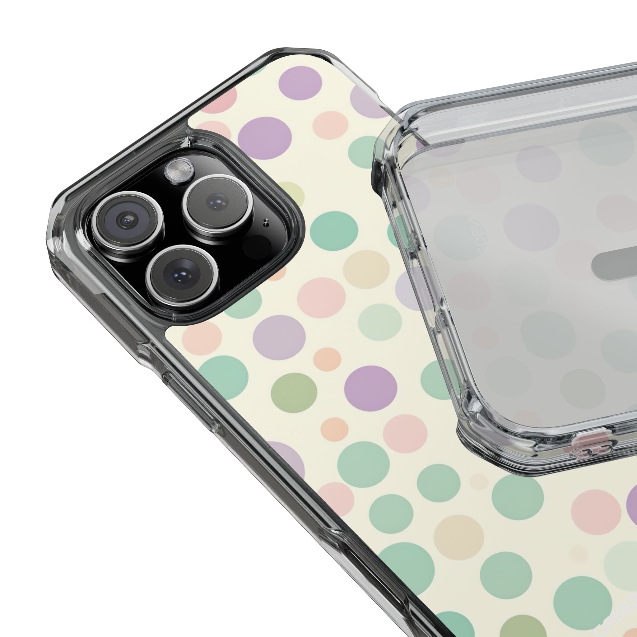 Playful Pastel Polka Dots - Clear Impact iPhone 16 Phone Case