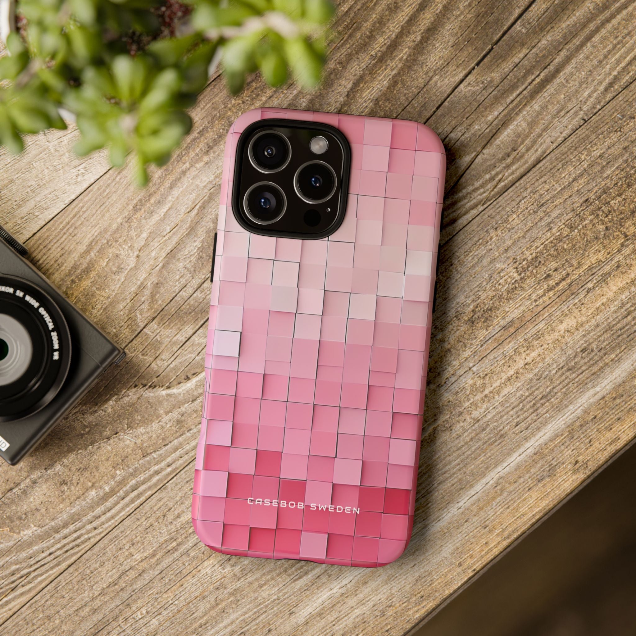 Gradient Pink Mosaic iPhone 16 - Tough Phone Case