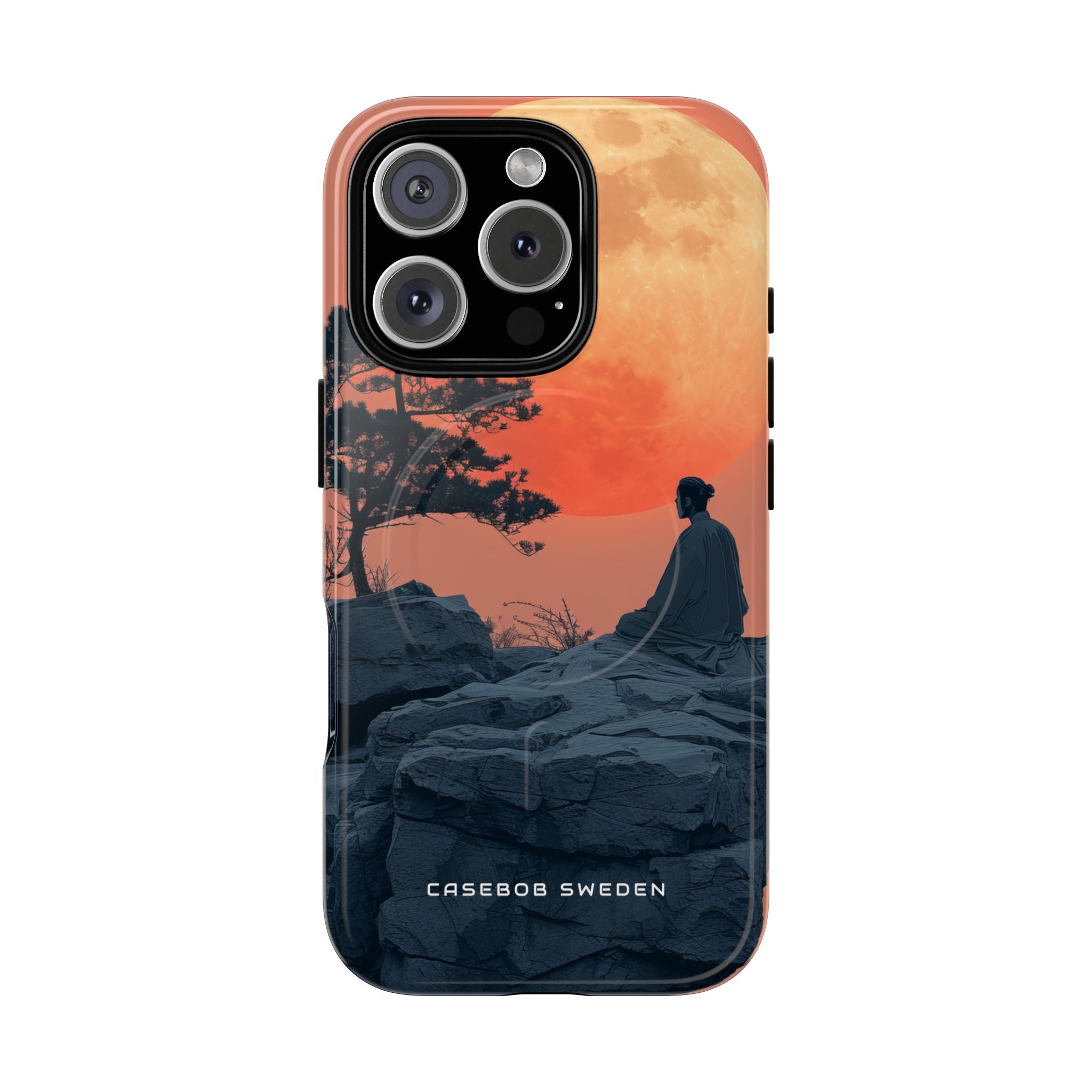 Zen Tranquility Under a Red Moon iPhone 16  Tough+ Phone Case