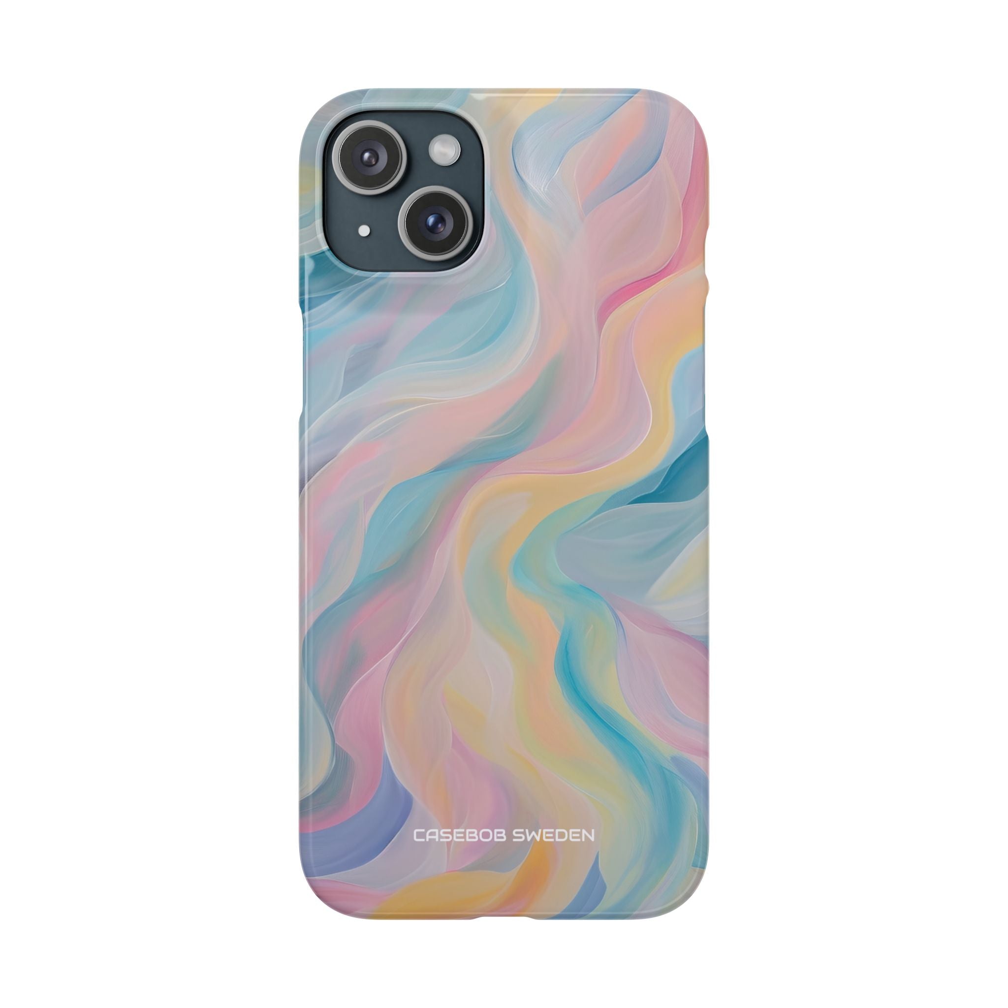 Dreamy Pastel Swirls - Slim iPhone 15 Phone Case