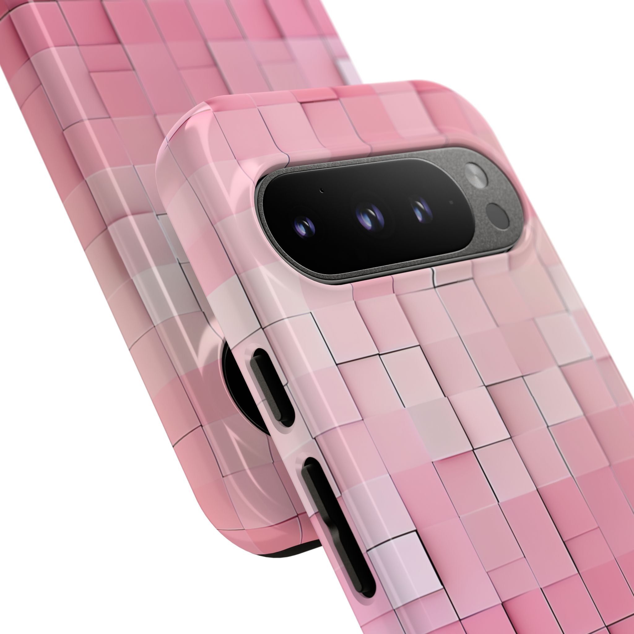 Pink Gradient Squares Google Pixel 9 - Tough Phone Case