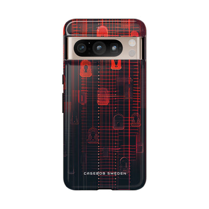 Gradient Cyber Lock Google Pixel 8 - Tough Phone Case