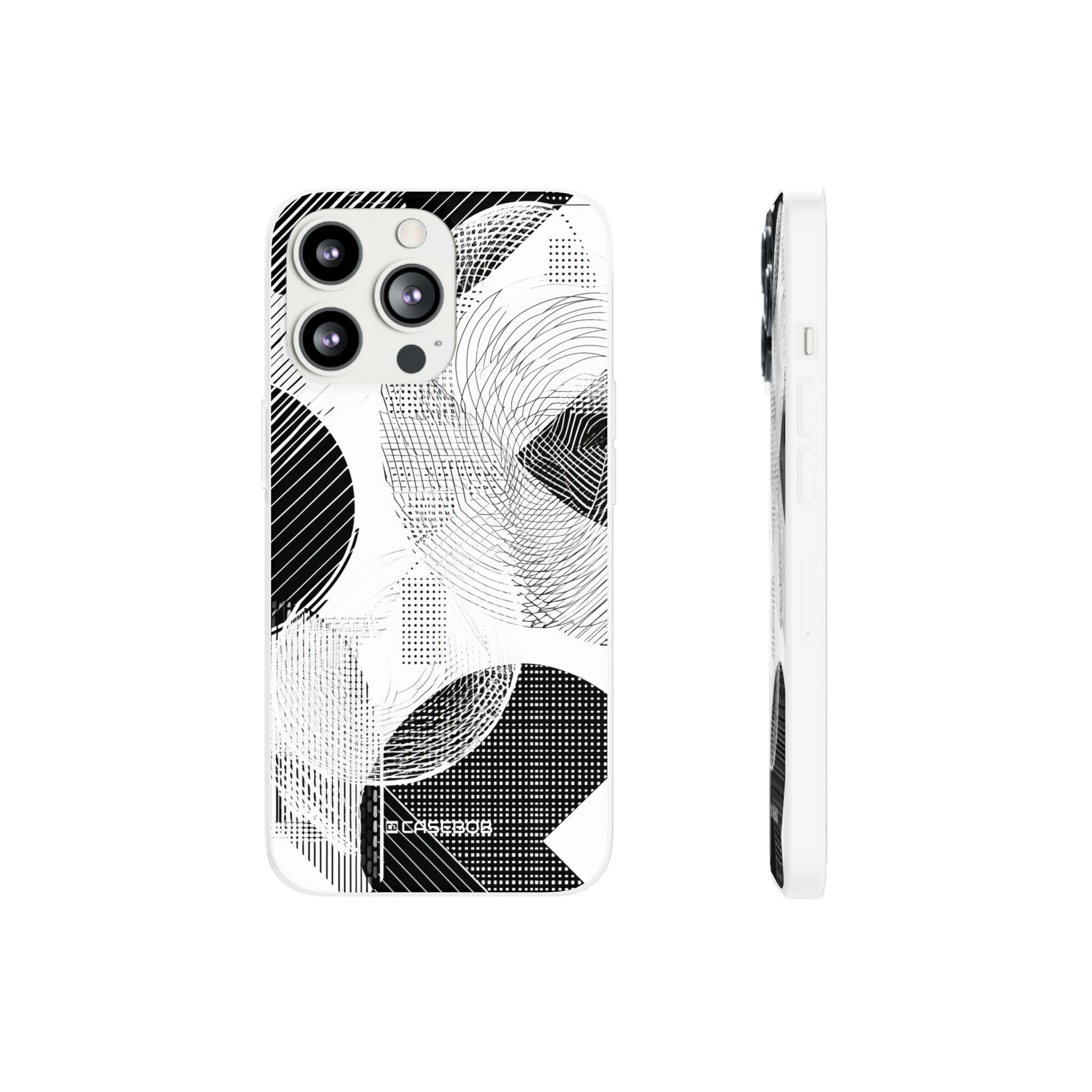 Monochrome Dynamics | Flexible Phone Case for iPhone