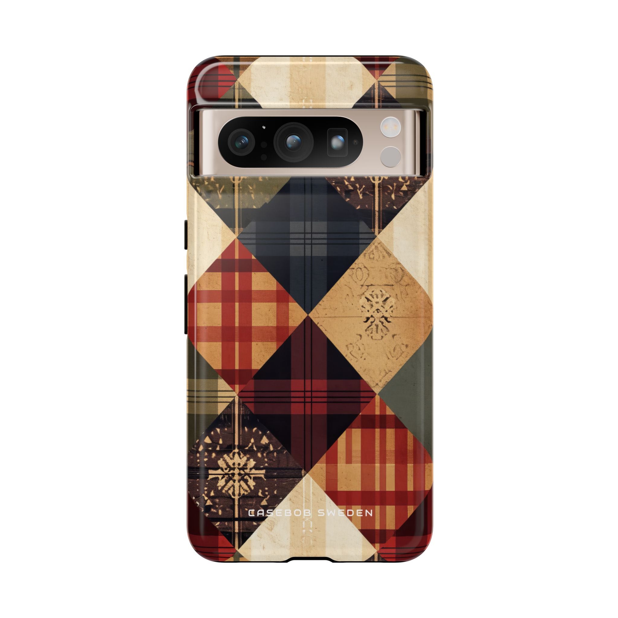 Rustic Geometric Patchwork Harmony Google Pixel 8 - Tough Phone Case