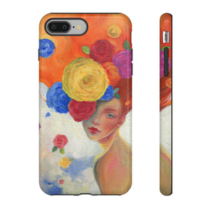 Oil Painting - Woman and Flowers - Protective Phone Case