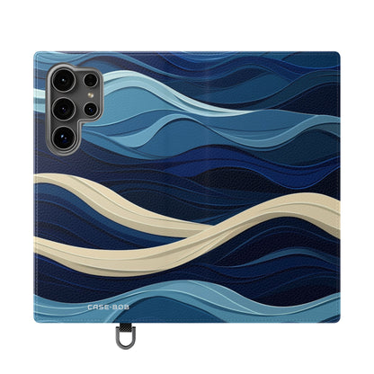 Blue Wave Flow - Samsung S24 Ultra Case - Wallet