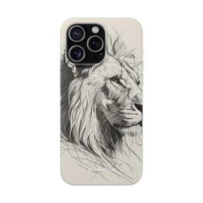 Majestic Linework Lion | Flexible Phone Case for iPhone