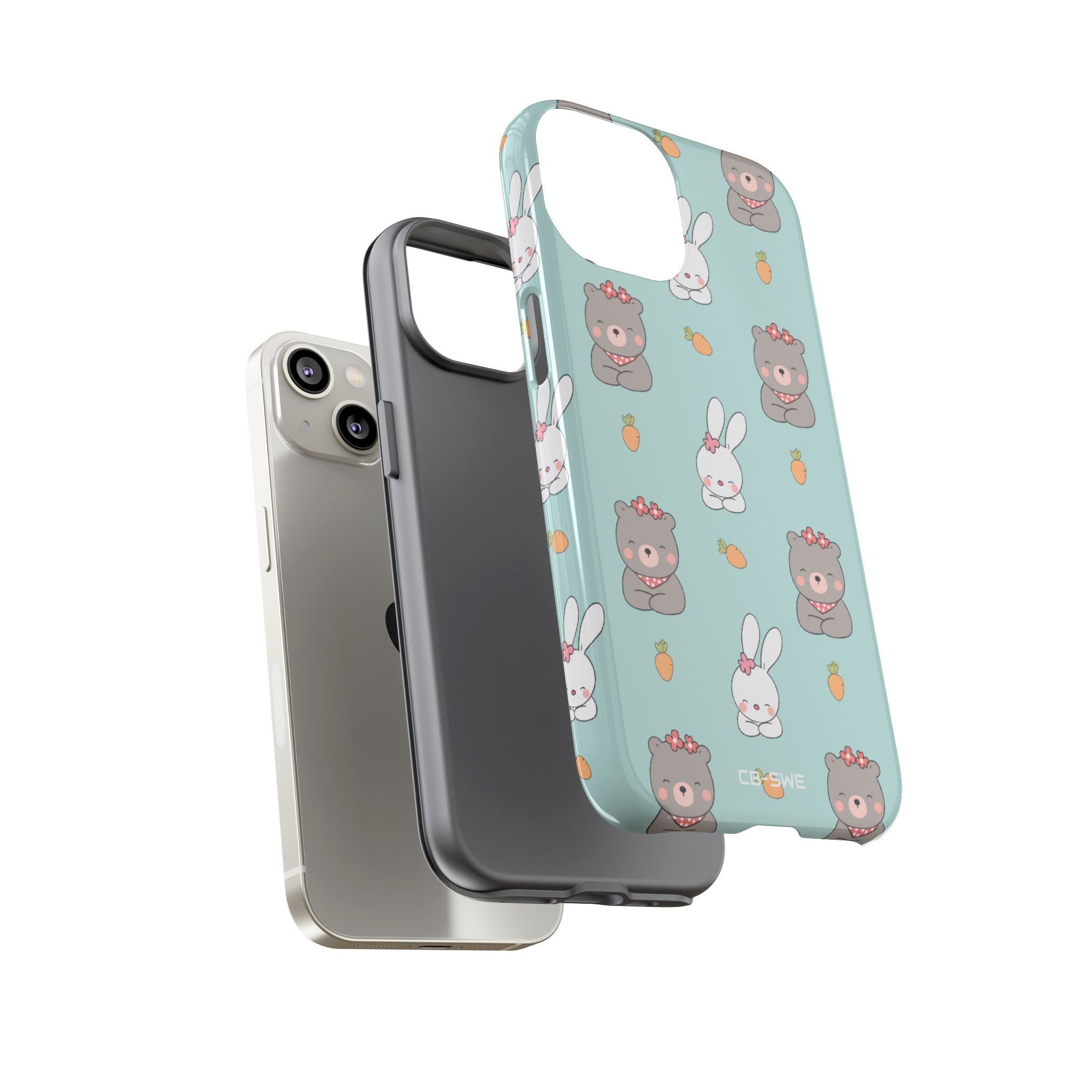 Bunnies Gather Carrots - iPhone Case