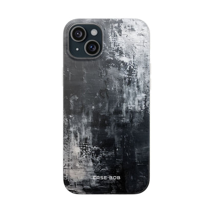 Textured Blackscape iPhone 15 Plus Case - Soft