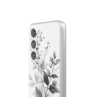Veined Leaves Gray Samsung S23 Case - Soft