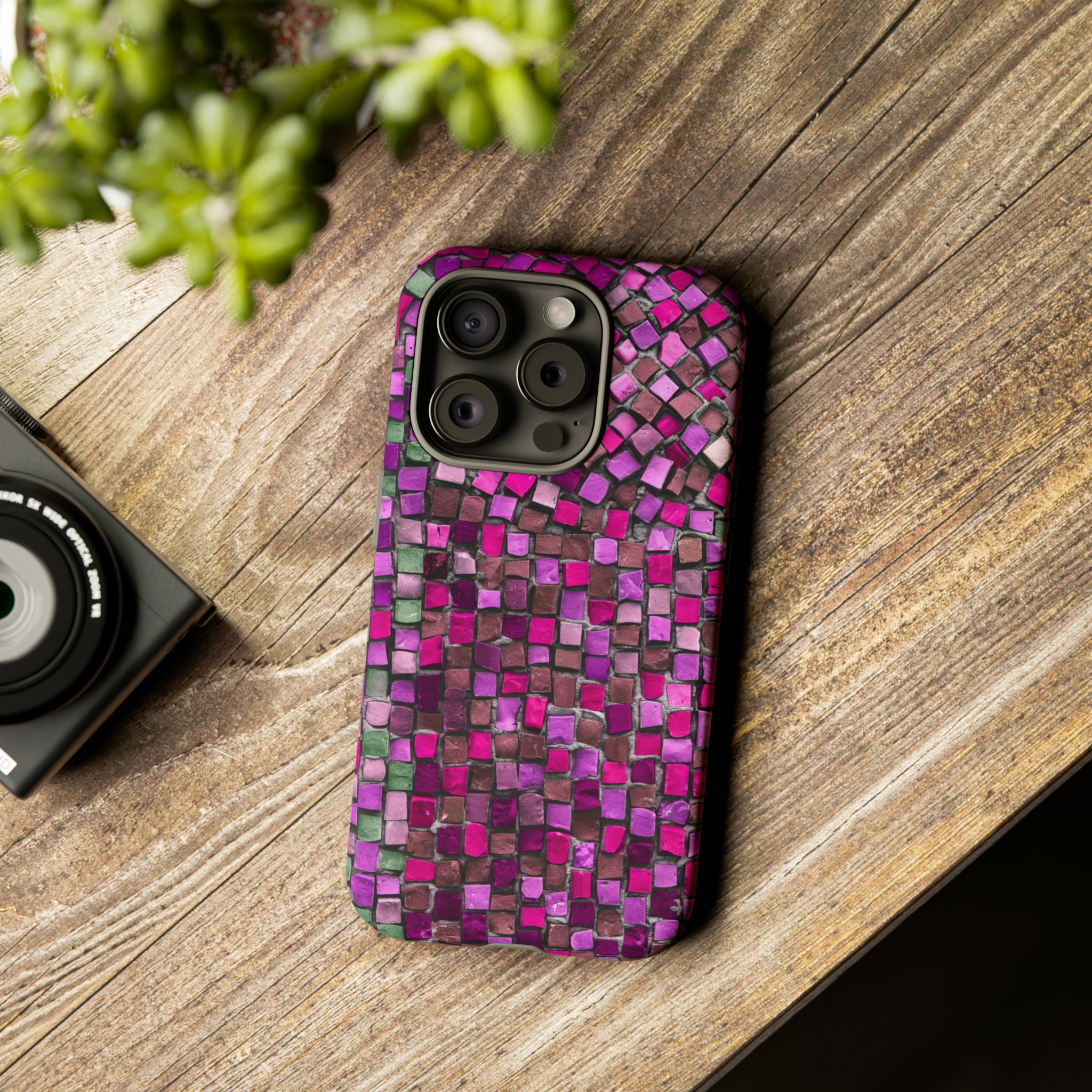 Purple Mosaic - Protective Phone Case