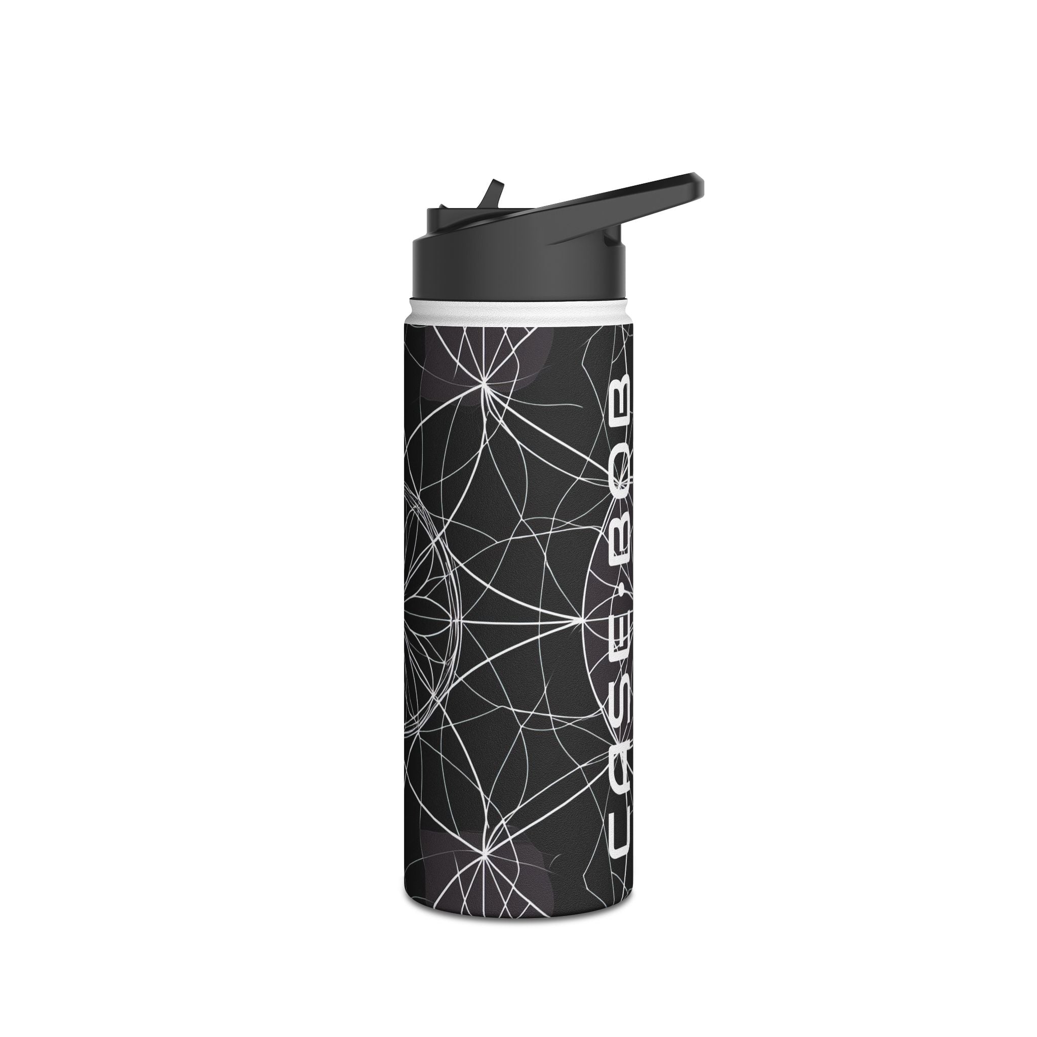 White Mandala Radiance - Stainless Steel Water Bottle