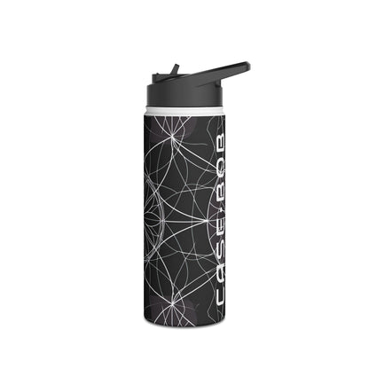 White Mandala Radiance - Stainless Steel Water Bottle
