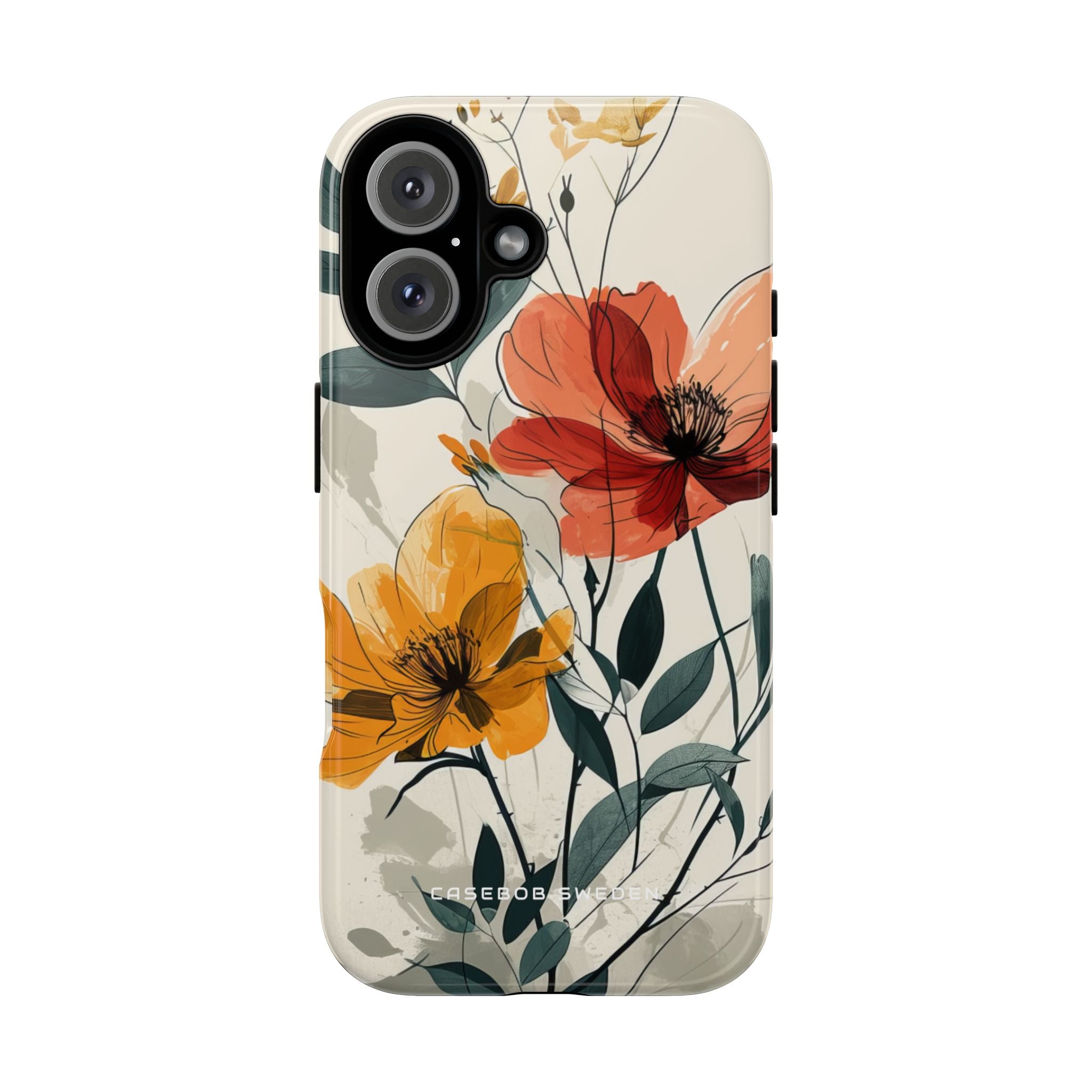 Elegante florale Harmonie iPhone 16 - Robuste Handyhülle