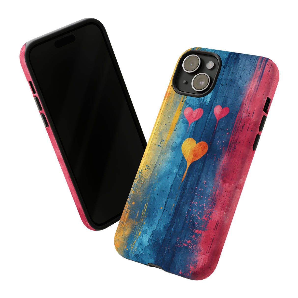 Watercolor Stripe Bliss - Protective Phone Case