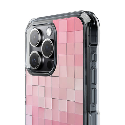 Pink Mosaic Glow iPhone 15 - Impact Clear+