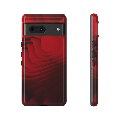 Red Center Waves - Protective Phone Case