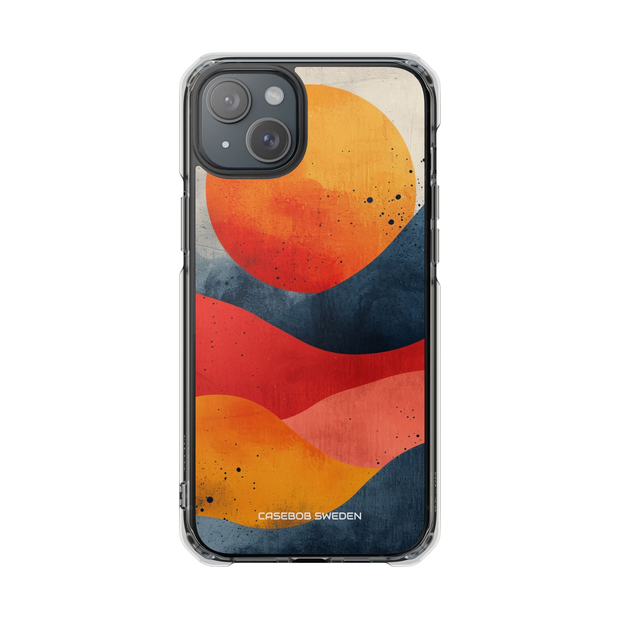 Sunburst Waves - Clear Impact iPhone 15 Phone Case