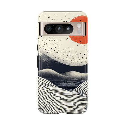 Red Sun Over Flowing Horizons Google Pixel 8 - Tough Phone Case