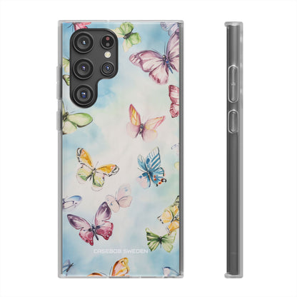 Watercolor Butterfly Bliss - Flexi Samsung S22 Phone Case