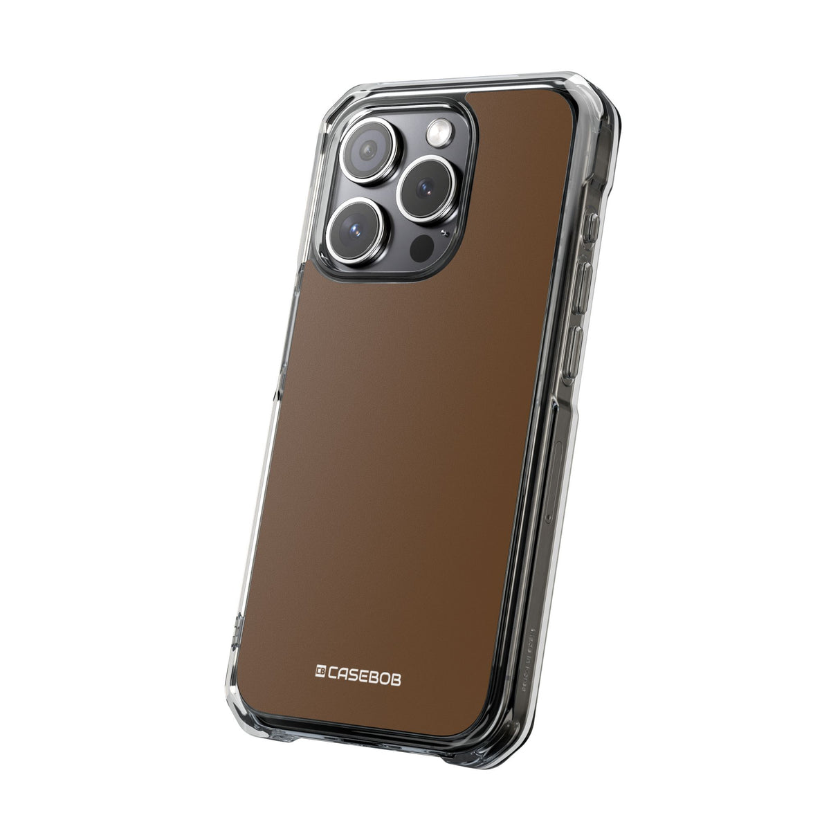 Dark Brown | Phone Case for iPhone (Clear Impact Case - Magnetic)