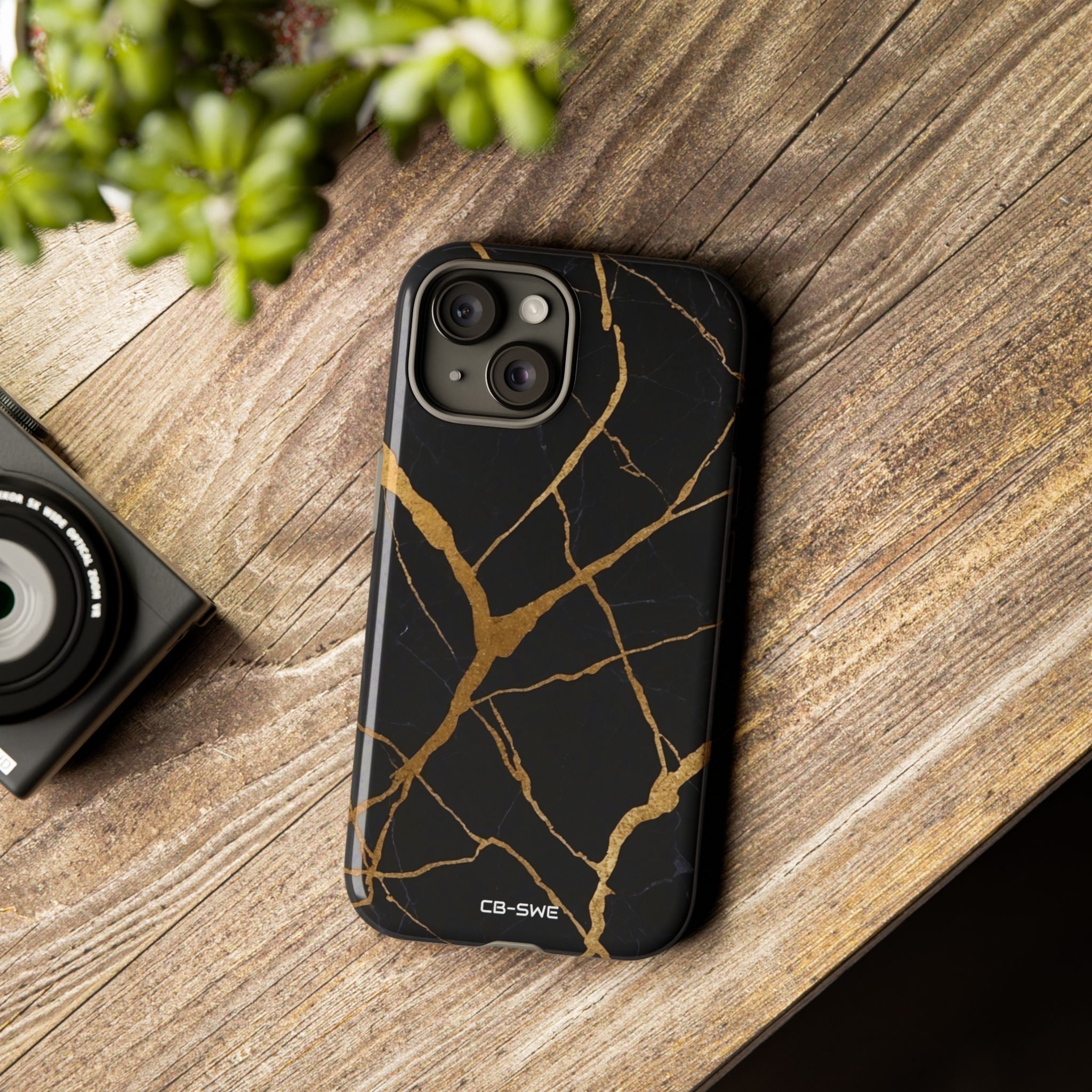 Golden Veins Twist - iPhone Case