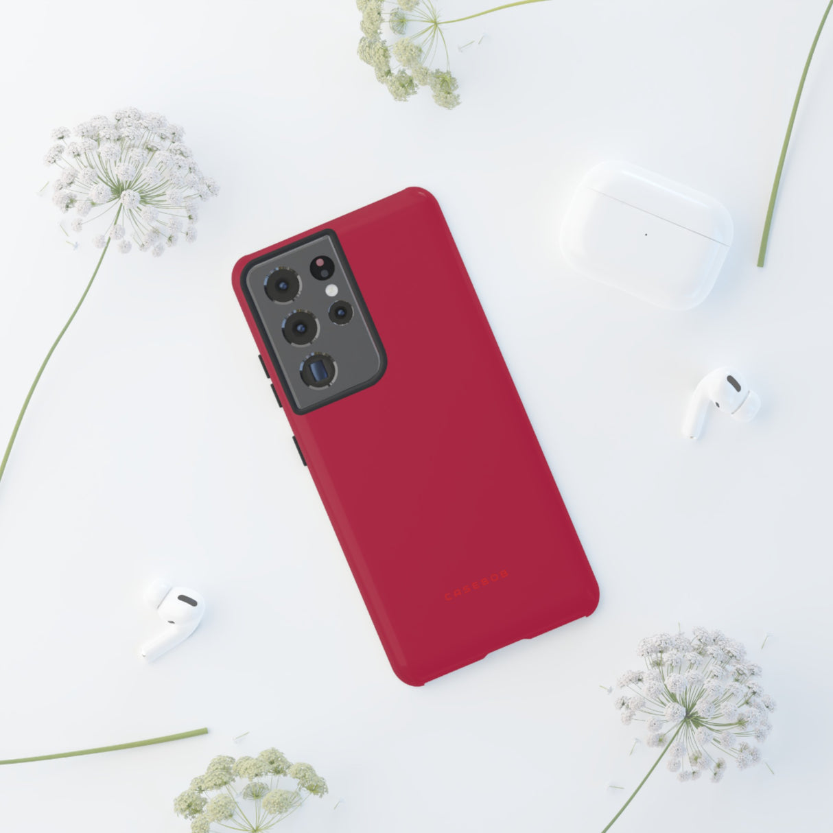 Bright Red Maroon - Protective Phone Case