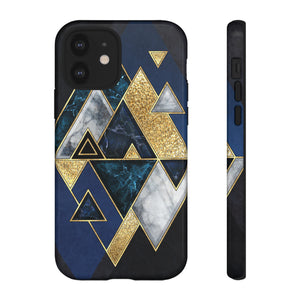 Dark Blue Geometric - Protective Phone Case