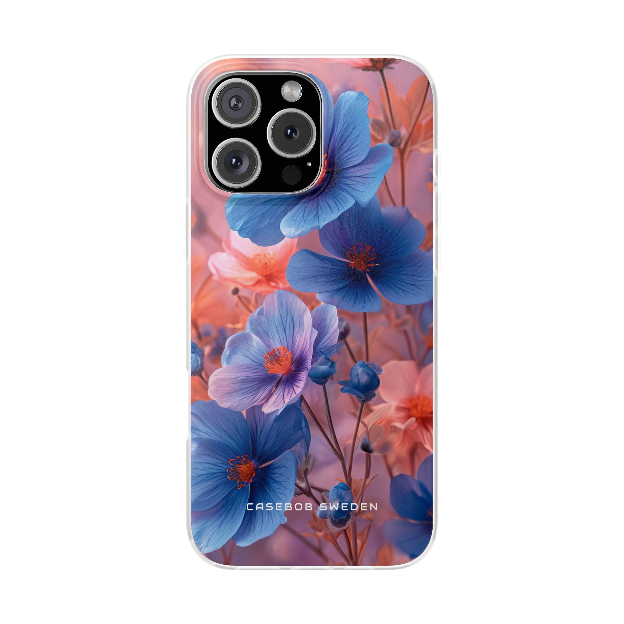 Harmonious Blooming Blues and Pinks iPhone 16 - Flexi Phone Case