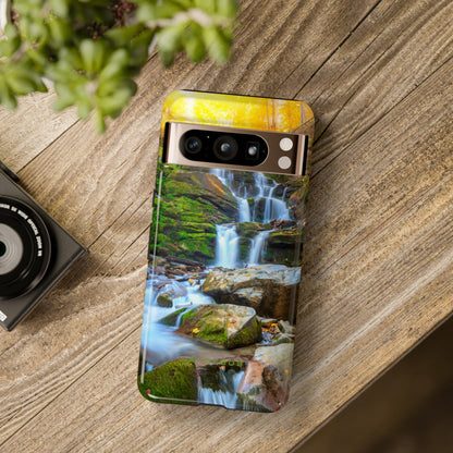 Autumn Mountain Waterfall - Protective Phone Case