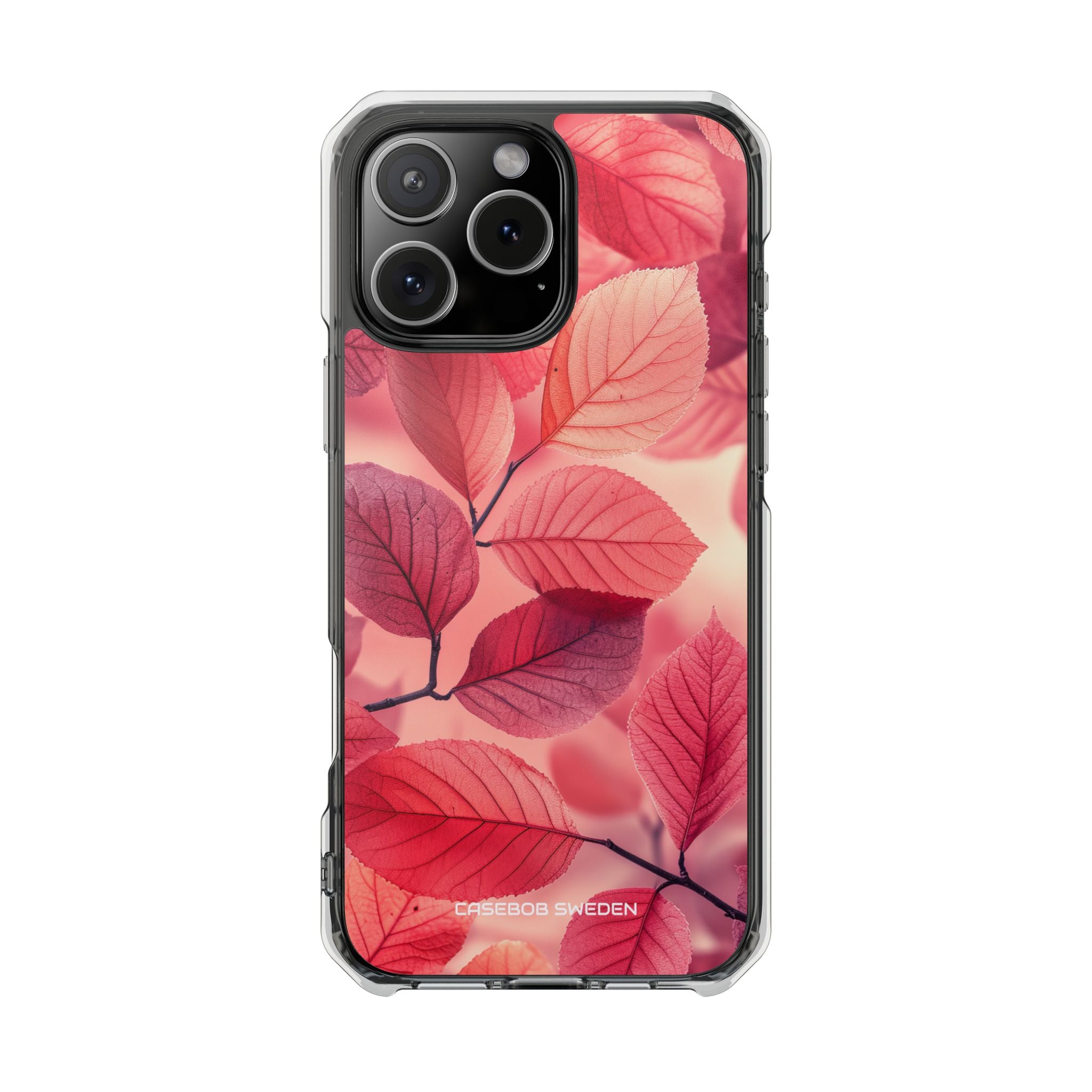 Pink Purple Nature Pattern - Clear Impact iPhone 16 Phone Case