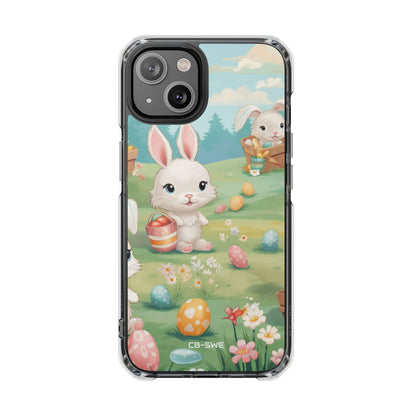 Bunnies Hunt Eggs iPhone Case - Impact