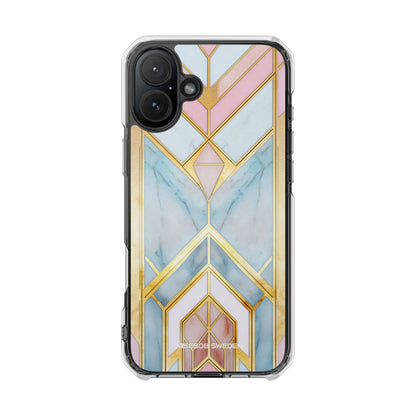 Gold Pink Art Deco - Clear Impact iPhone 16 Phone Case