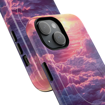 Pink Purple Clouds - Tough + MagSafe® iPhone 15 Phone Case