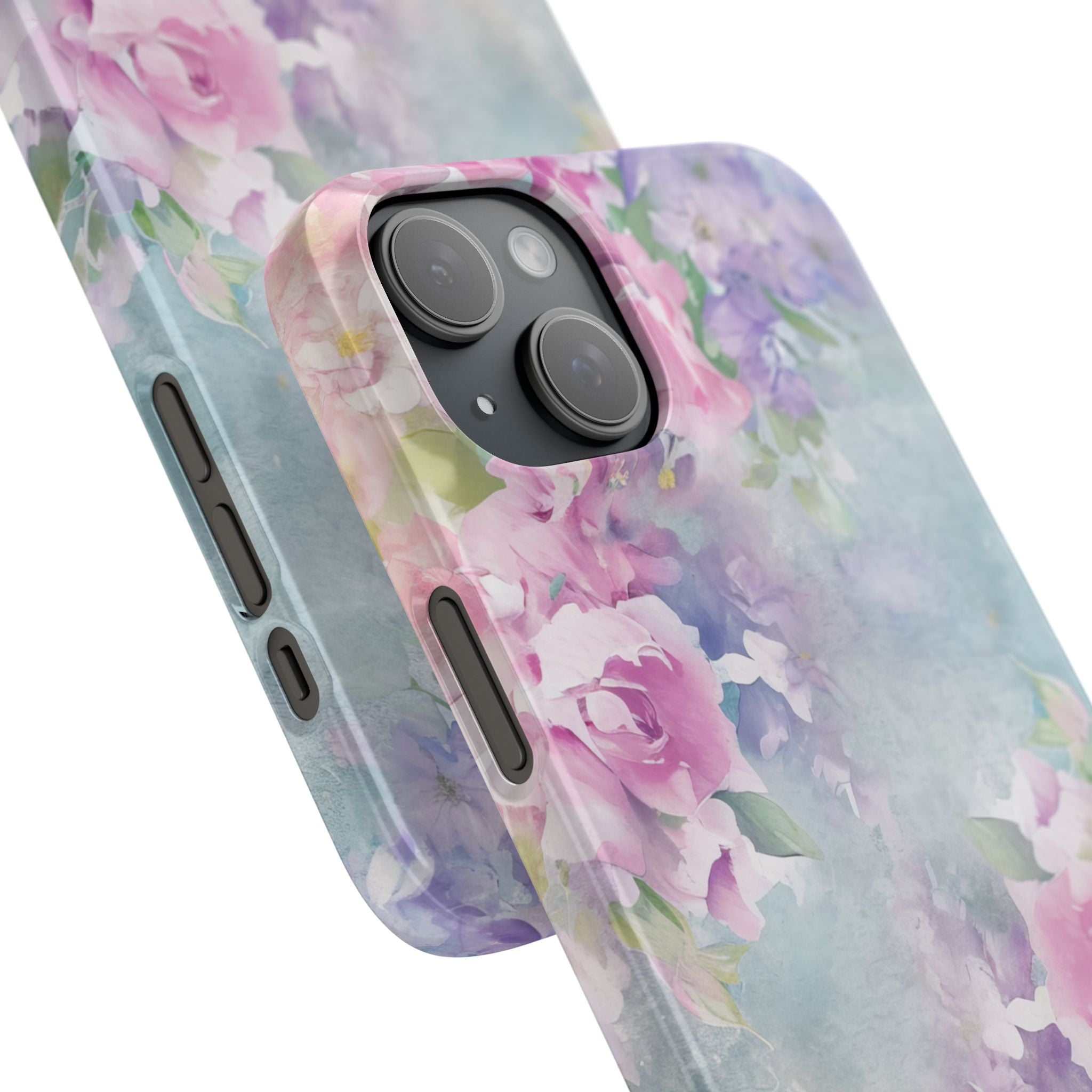 Dreamy Floral Watercolor - Slim iPhone 15 Phone Case