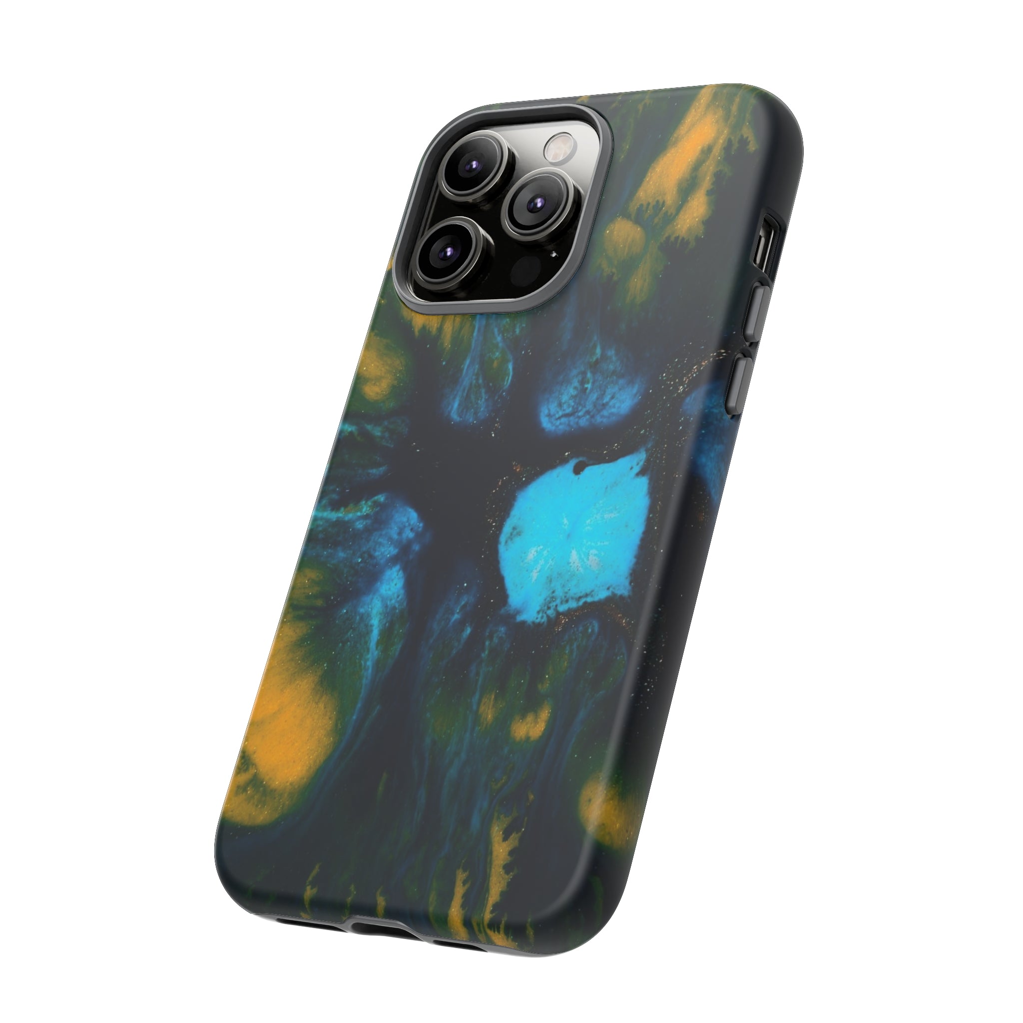 Blue Flower Ink Art iPhone Case (Protective) Phone Case