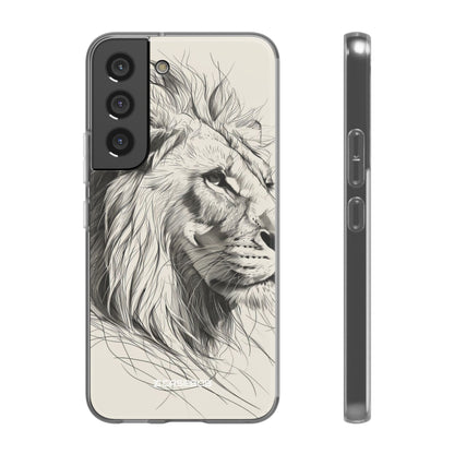 Majestic Linework Lion | Flexible Phone Case for Samsung Galaxy