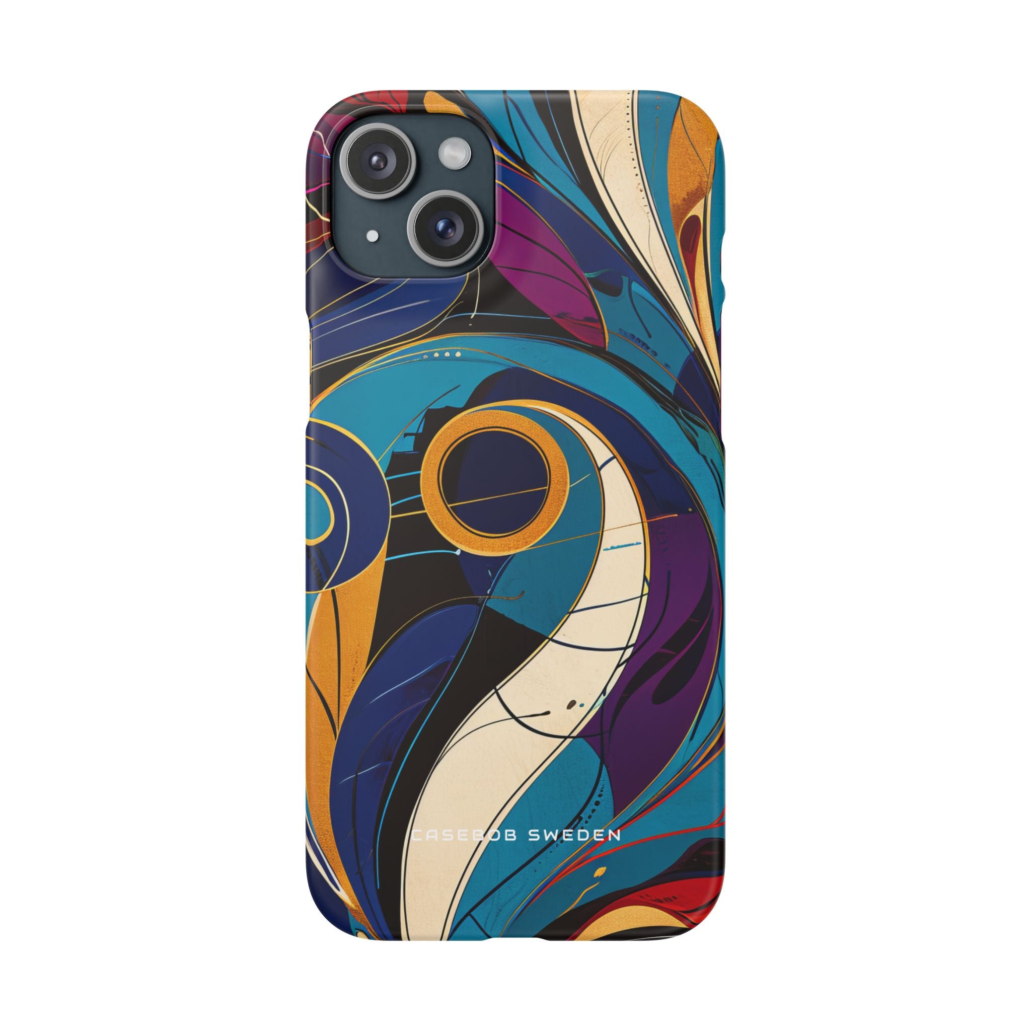 Vintage Vortex Harmony iPhone 15 - Slim Phone Case