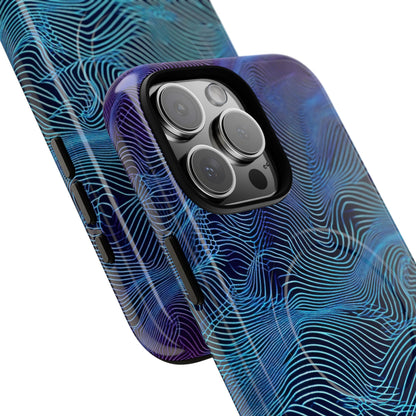 Neon Waves Flow iPhone 16 - Tough+