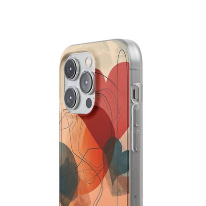 Abstract Heart Harmony - Flexi iPhone 16 Phone Case